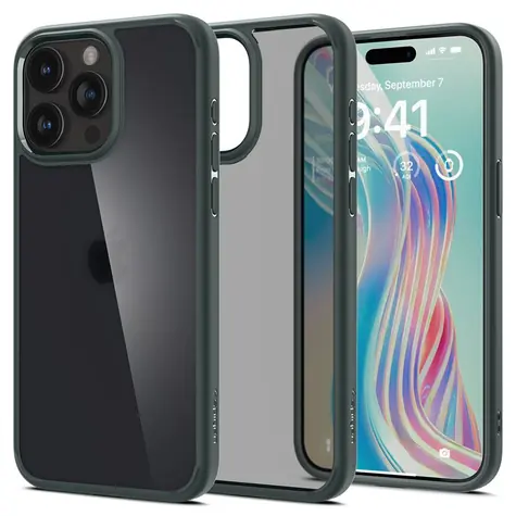 Spigen Ultra Hybrid ochranný kryt pro Apple iPhone 15 Pro zelená 