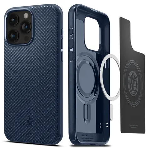 Spigen Mag Armor MagSafe ochranný kryt pro Apple iPhone 15 Pro Max modrá 