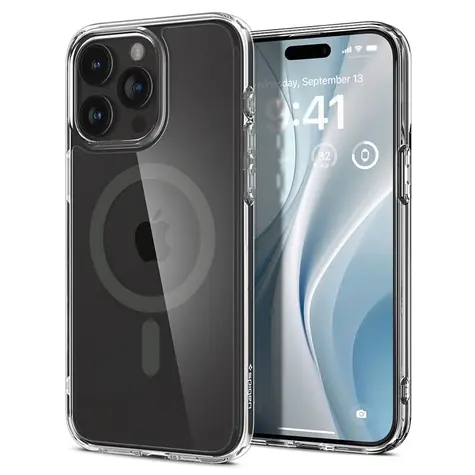 Spigen Ultra Hybrid MagSafe ochranný kryt pro Apple iPhone 15 Pro Max šedá