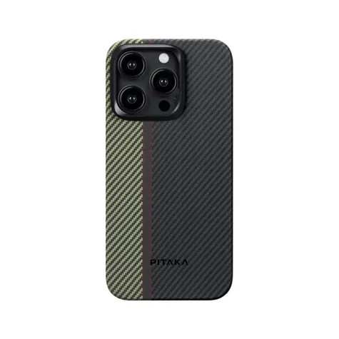 Pitaka Fusion Weaving MagEZ 4 600D zadní kryt pro Apple iPhone 15 Pro Max zeleno-černá 