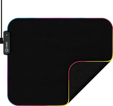 Lorgar Steller 913 (M) černá / Herní podložka pod myš / RGB / 360 x 300 x 3 mm