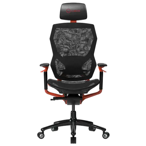 Lorgar Grace 855 červená / Ergonomická židle / nastavitelná / síťovaná / pojezdová kolečka / nosnost 150 kg