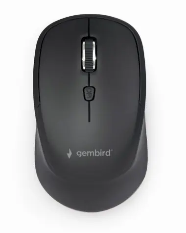 Gembird MUSW-4B-05 černá / Bezdrátová optícká myš / 1x AA baterie / 1600 DPI / 4 tlačítka