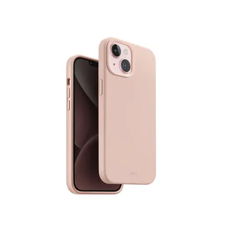 Uniq Lino Hue MagClick ochranný kryt na Apple iPhone 15 Blush (růžová)