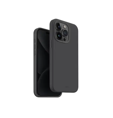 Uniq Lino Hue MagClick ochranný kryt na Apple iPhone 15 Pro Charcoal (šedá)