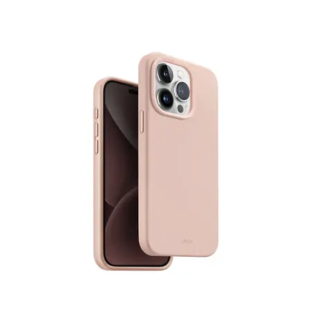 Uniq Lino Hue MagClick ochranný kryt na Apple iPhone 15 Pro Blush (růžová)