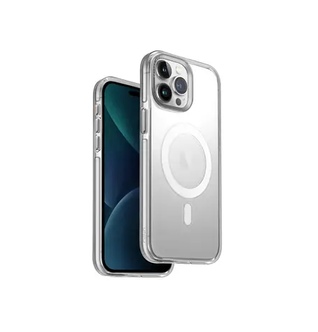 Uniq Calio MagClick ochranný kryt na Apple iPhone 15 Pro Max Nude (transparentní)