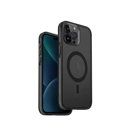Uniq Calio MagClick ochranný kryt na Apple iPhone 15 Pro Max Smoked (kouřová)