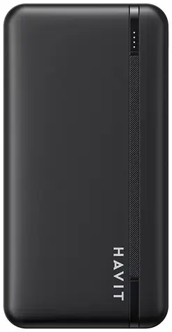 Havit PB90 10000 mAh černá / Power banka / 2x USB / 1x USB-C / 1x MicroUSB / stav baterie 