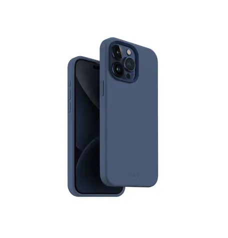 Uniq Lino Hue MagClick ochranný kryt na Apple iPhone 15 Pro Max Navy (modrá)