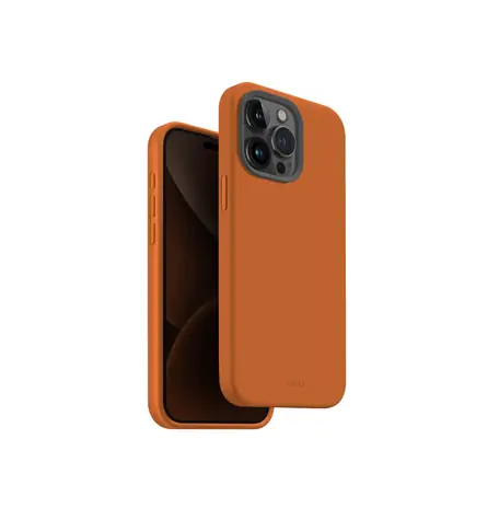 Uniq Lino Hue MagClick ochranný kryt na Apple iPhone 15 Pro Max Sunset (oranžová)