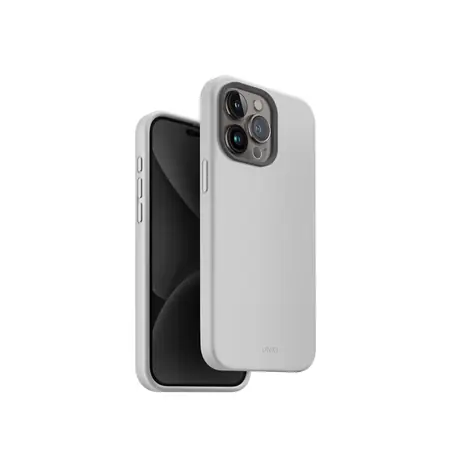 Uniq Lino Hue MagClick ochranný kryt na Apple iPhone 15 Pro Max Chalk šedá