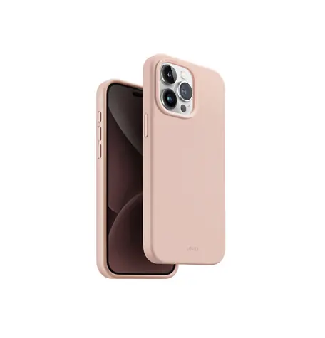 Uniq Lino Hue MagClick ochranný kryt na Apple iPhone 15 Pro Max Blush (růžová)