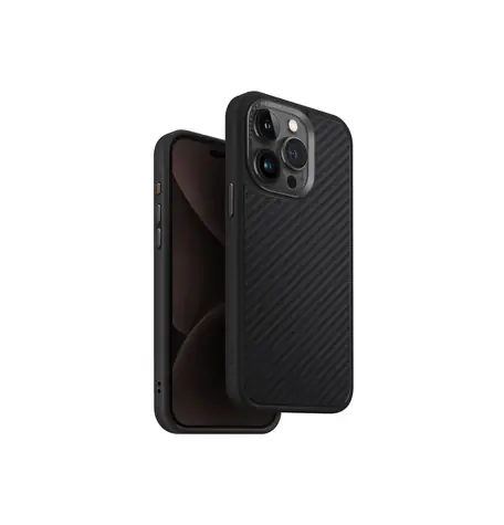 Uniq Keva MagClick ochranný kryt na Apple iPhone 15 Pro Max Carbon (černá)