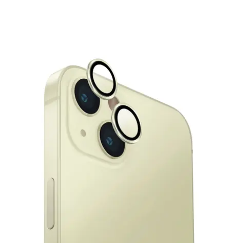 Uniq Optix hliníkové ochranné sklo na čočku fotoaparátu pro Appple iPhone 15/15 Plus Pale yellow (yellow)