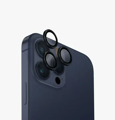 Uniq Optix hliníkové ochranné sklo na čočku fotoaparátu pro Appple iPhone 15 Pro Max Deep navy (Dark blue)