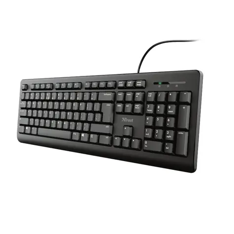 Trust Primo (US) černá / drátová klávesnice / US Layout / USB-A