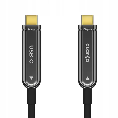Claroc Kabel optický USB-C (M) - USB-C (M) 10m černá / 4K@60 Hz