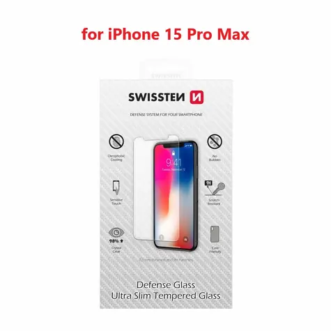 SWISSTEN Ochranné temperované sklo RE 2.5D Pro Apple iPhone 15 Pro Max 