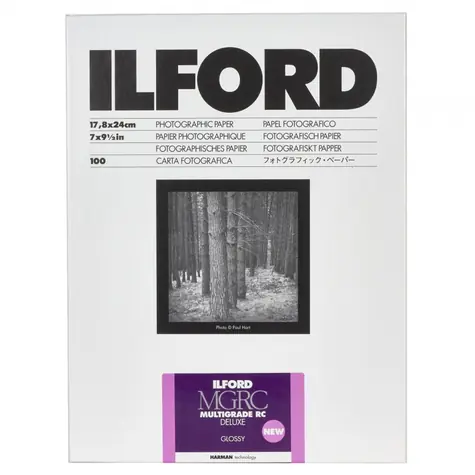 Ilford MG RC DL 1M (17.8 x 24 cm) / 100 listů / černobílý fotografický papír / lesklý