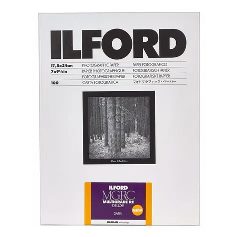 Ilford MG RC DL 25M (17.8 x 24 cm) / 25 listů / černobílý fotografický papír / saténový