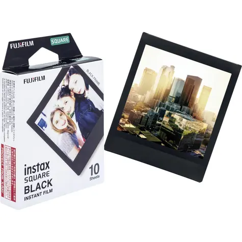 Fujifilm Instax Square Film černý rámeček 10 ks / Instantní film / 86 x 72 mm / lesklý