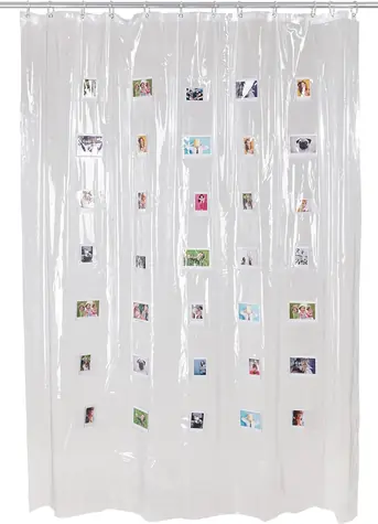 Fujifilm Instax Shower Curtain Wide / Závěs do sprchy s fotoalbem / 183 x 200 cm