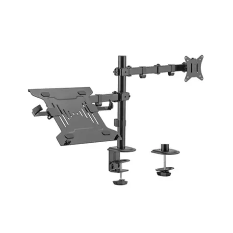 Brateck LDT66-C024ML / Držák monitoru a laptopu / dvě ramena / nosnost 9 + 4 kg / VESA 75 & 100