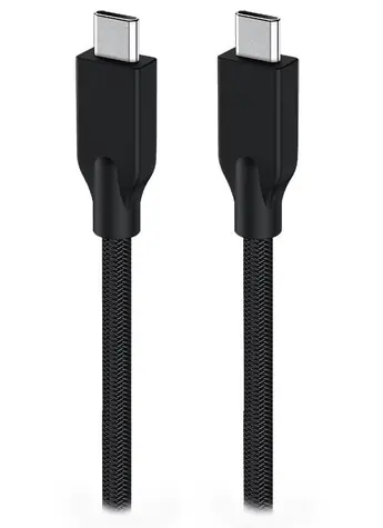GENIUS ACC-C2CC-3A Kabel USB-C (M) - USB-C (M) 1 m černá / opletený / 60W