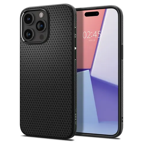 Spigen Liquid Air ochranný kryt pro Apple iPhone 15 Pro Max matte black 