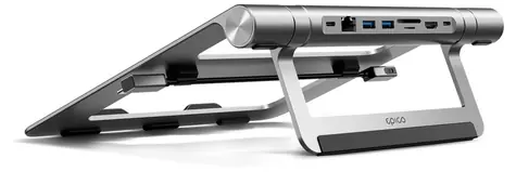 Epico USB-C HUB Multiport 8v1 šedá / 1x HDMI / 1x RJ45 / 2x USB-A / 2x USB-C / SD 
