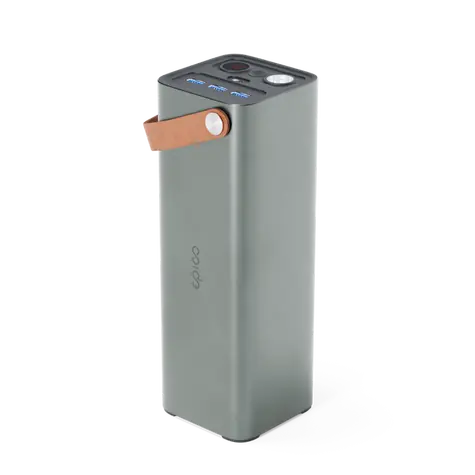 Epico Multifunkční power banka 46200mAh  šedá / 3x USB-A / 1x USB-C / svítilna / 65W 