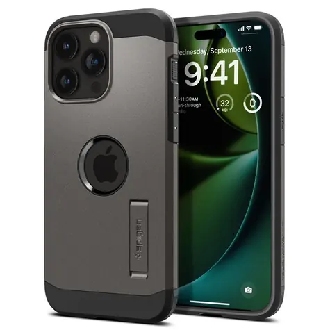 Spigen Tough Armor MagSafe ochranný kryt pro Apple iPhone 15 Pro Max gunmetal 
