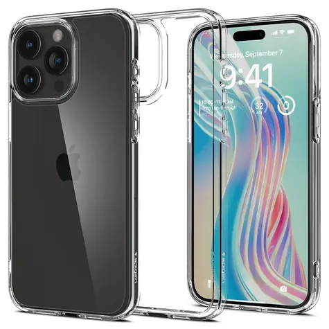Spigen Ultra Hybrid ochranný kryt pro Apple iPhone 15 Pro Max crystal clear 