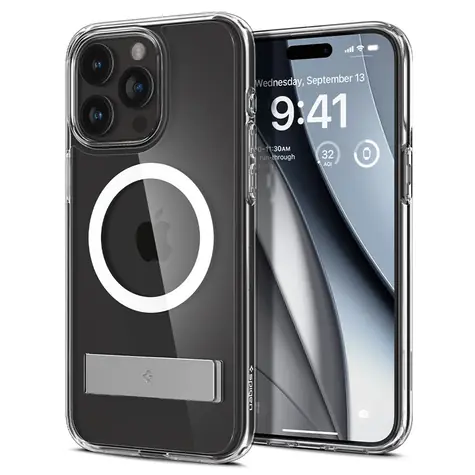 Spigen Ultra Hybrid S MagSafe ochranný kryt pro Apple iPhone 15 Pro Max crystal clear 