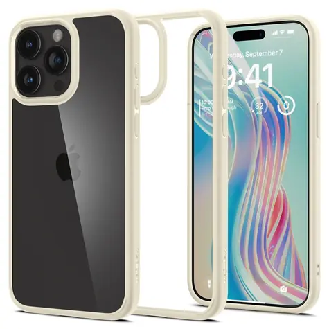 Spigen Ultra Hybrid ochranný kryt pro Apple iPhone 15 Pro sand beige 