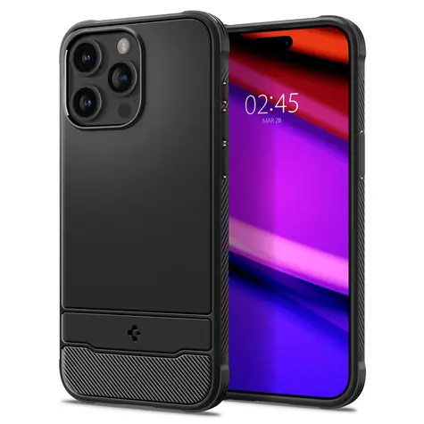 Spigen Rugged Armor MagSafe ochranný kryt pro Apple iPhone 15 Pro matte black 