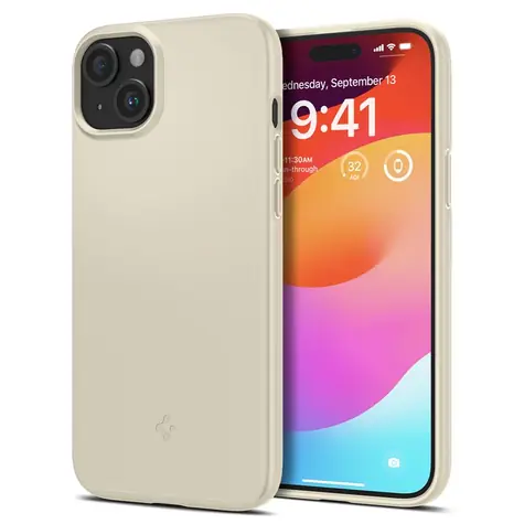 Spigen Thin Fit ochranný kryt pro Apple iPhone 15 Plus sand beige