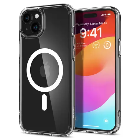 Spigen Ultra Hybrid MagSafe ochranný kryt pro Apple iPhone 15 Plus white 