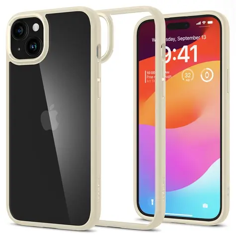 Spigen Ultra Hybrid ochranný kryt pro Apple iPhone 15 Plus sand beige 