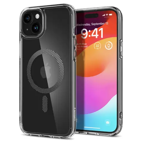 Spigen Ultra Hybrid MagSafe ochranný kryt pro Apple iPhone 15 carbon fiber 