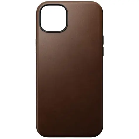 Nomad Modern Leather Case kožený kryt pro Apple iPhone 15 Plus hnědá 