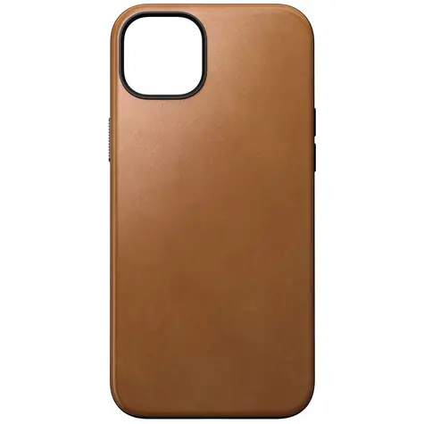 Nomad Modern Leather Case kožený kryt pro Apple iPhone 15 Plus english tan 