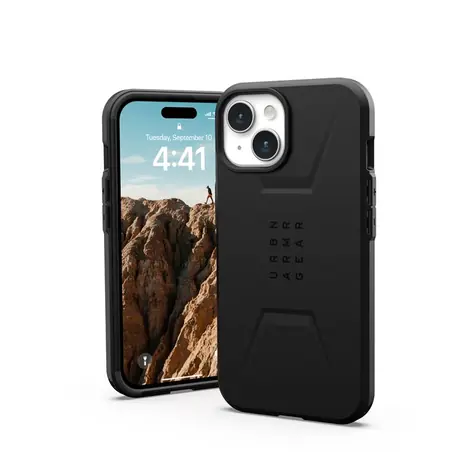 UAG Civilian MagSafe ochranný kryt pro Apple iPhone 15 černá 
