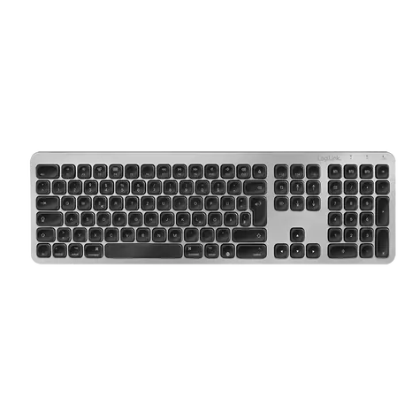LogiLink ID0206 stříbrná / Bezdrátová klávesnice / membránová / Bluetooth / DE Layout