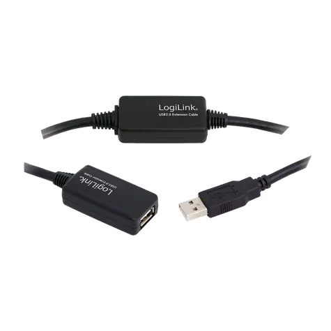 LogiLink UA0145 černá / Aktivní USB 2.0 prodlužovací kabel / 15m