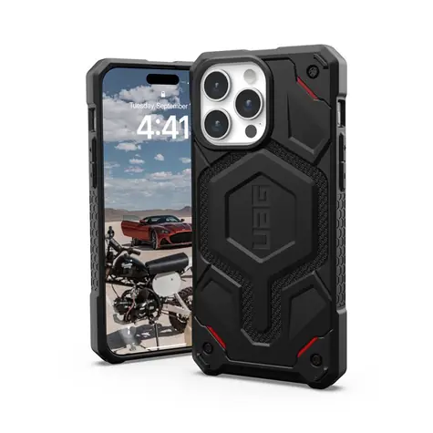UAG Monarch Pro MagSafe ochranný kryt pro Apple iPhone 15 Pro Max kevlar černá 