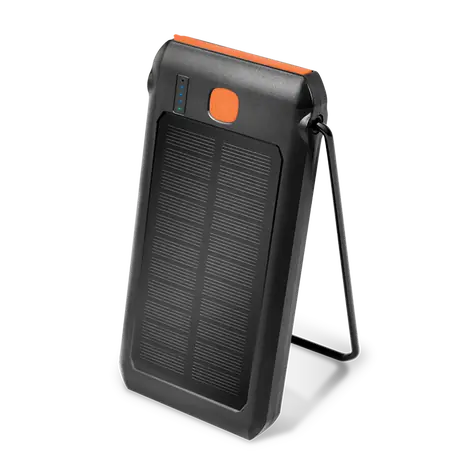 LogiLink PA0273 černá / Powerbank / solární panel / 10000 mAh / 1x USB-A / 1x USB-C