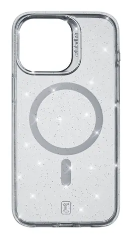 CellularLine Sparkle Mag třpytivé pouzdro pro Apple iPhone 15 Pro Max čirá