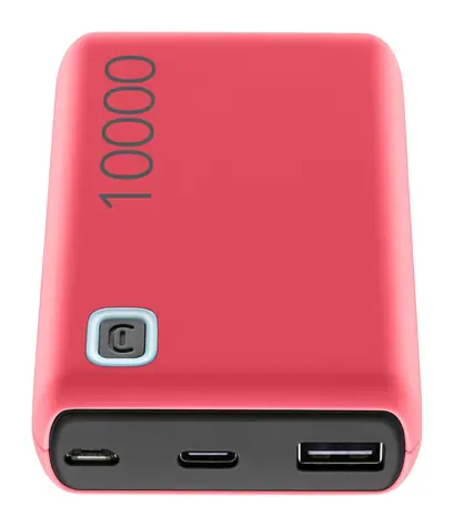CellularLine Essence 10000 mAh růžová / Power banka / USB-A / USB-C / microUSB